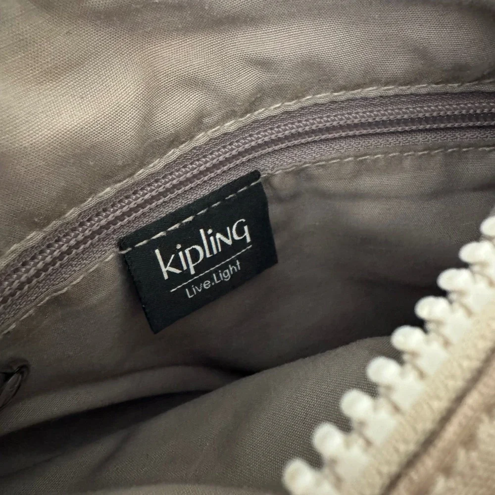Kipling keiko Metallic Rose Gold Crinkle Nylon Crossbody Bag Small purse